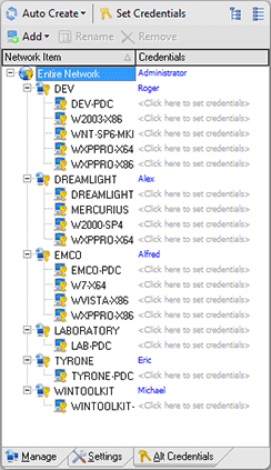 Alternate Credentials tree Alternate Credentials tree