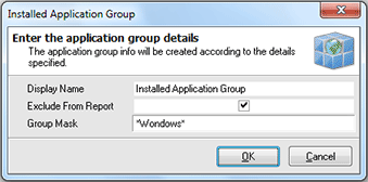 Adding a new installed applications group