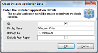 Adding a new application to the applications master list