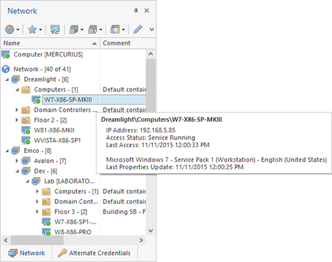 Network enumeration results Network enumeration results