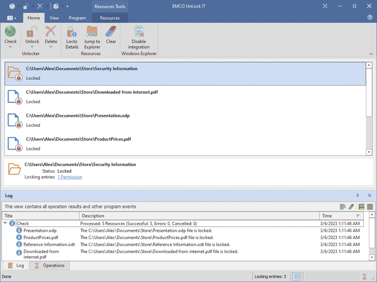 How to unlock and delete locked files