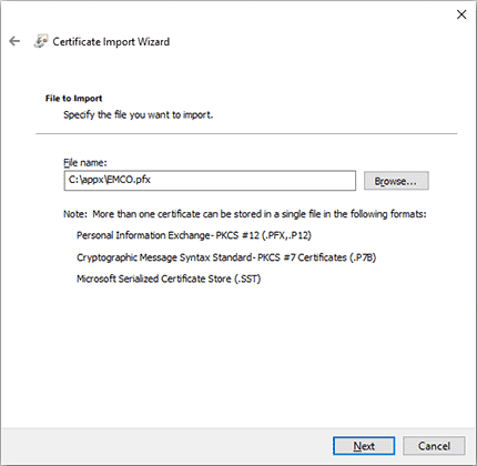 Select file