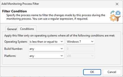 Configuring OS and platform conditions