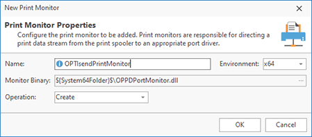 Adding a print monitor