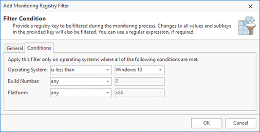 Configuring OS and platform conditions>