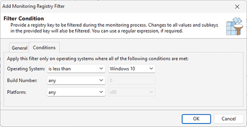Configuring OS and platform conditions>