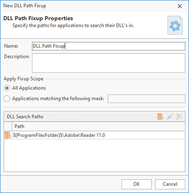 DLL path fixup configuration