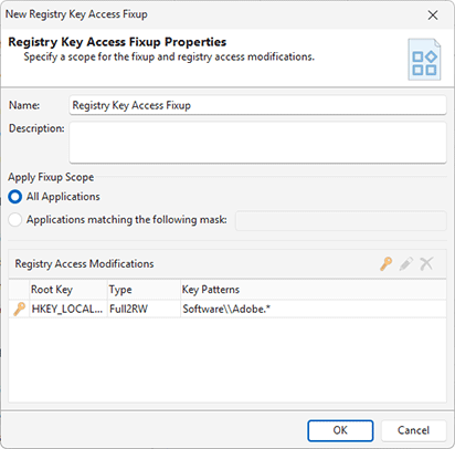 Configuring a file redirection fixup