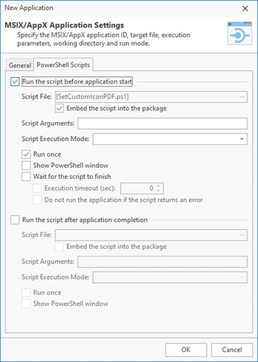 PowerShell scripts configuration