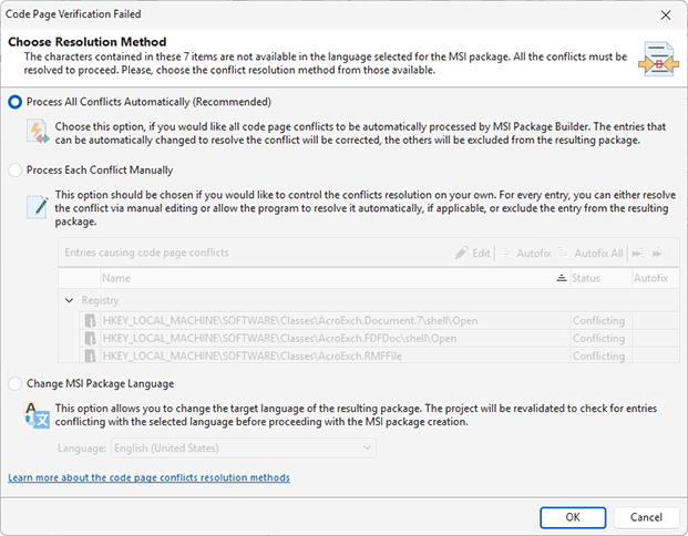 Code page verification failure Code page verification failure