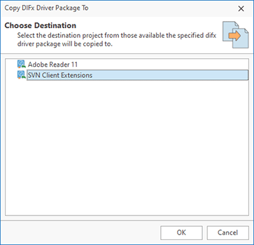 Copying driver deployment actions