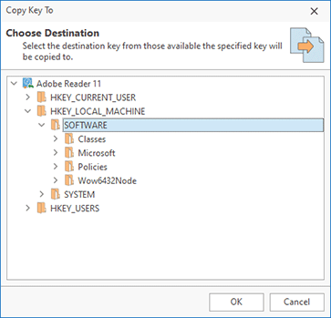 Copying registry modifications