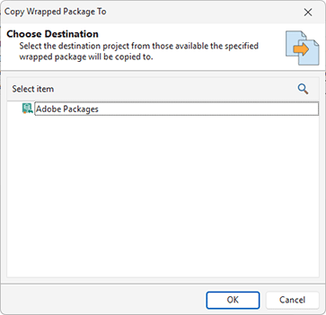 Copying wrapped packages between projects