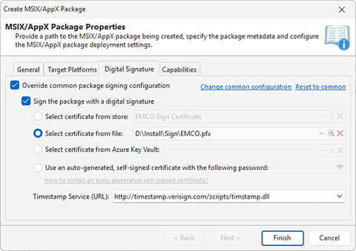 Configuring Digital Signature