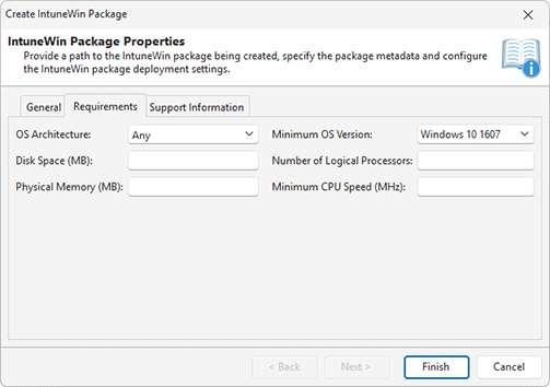 Specifying package requirements