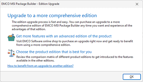 The Edition Upgrade Wizard