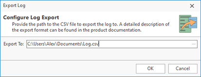 Exporting Log