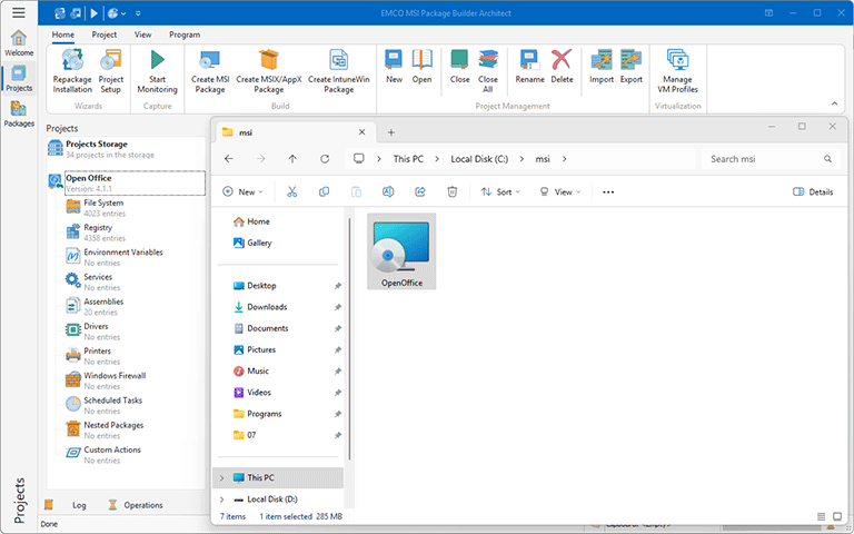 Getting the generated MSI Getting the generated MSI