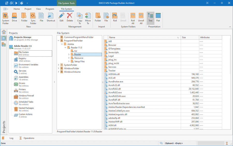 Editing File System changes