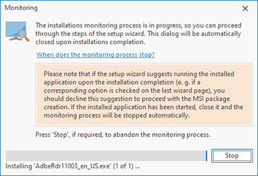 Monitoring progress