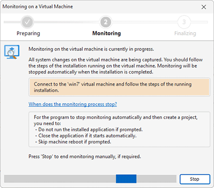 Monitoring is in progress Monitoring is in progress