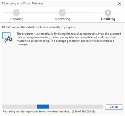 Final steps of monitoring