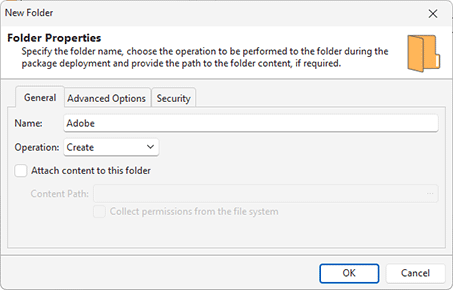 Adding a folder modification to a project