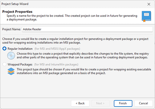 Creating a new project