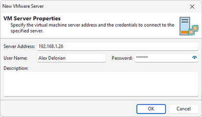 Configuring a VM server Configuring a VM server