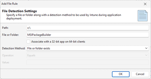 Configuring file system requirement