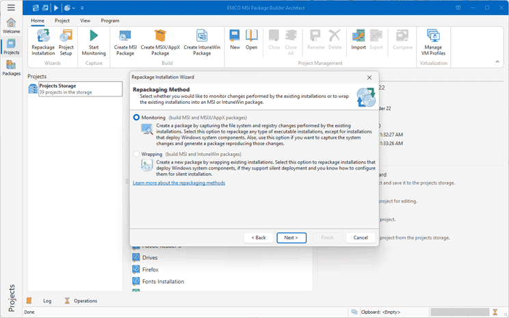 Installation Repackaging Wizard