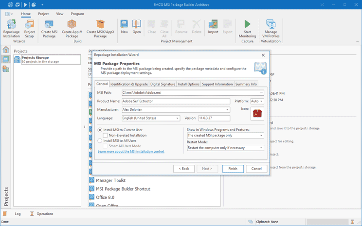 Installation repackaging overview