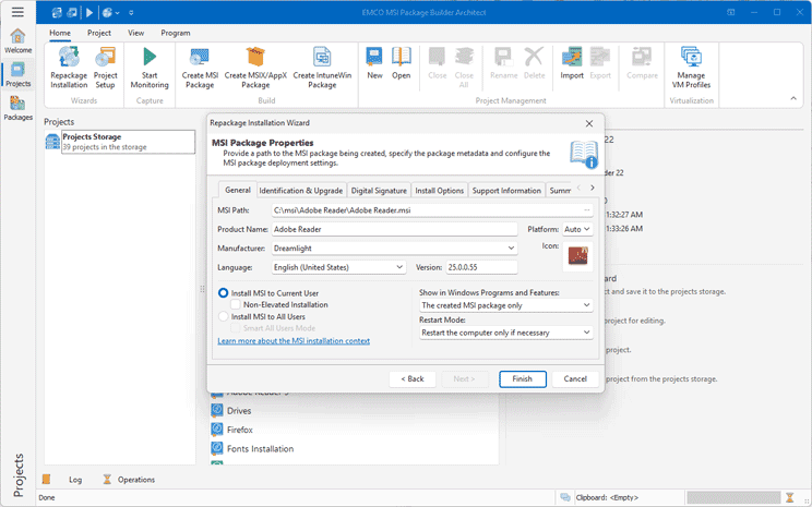 EXE to MSI Converter - Automatic Installation Repackaging
