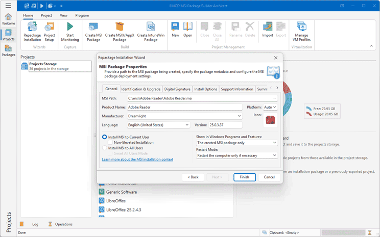 Package Generation Options