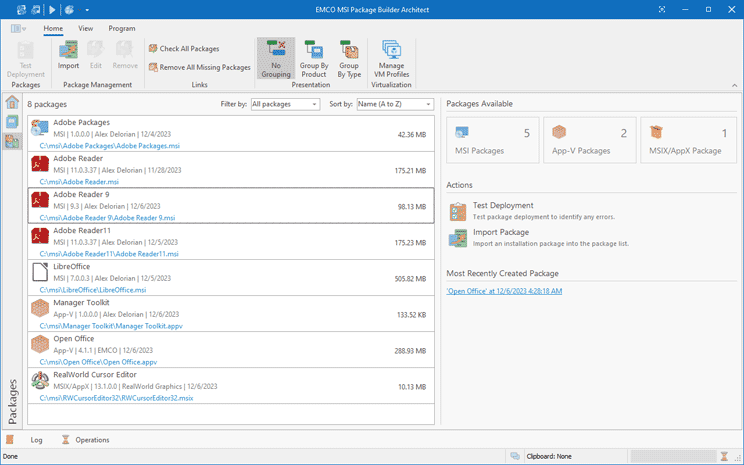 Packages Management
