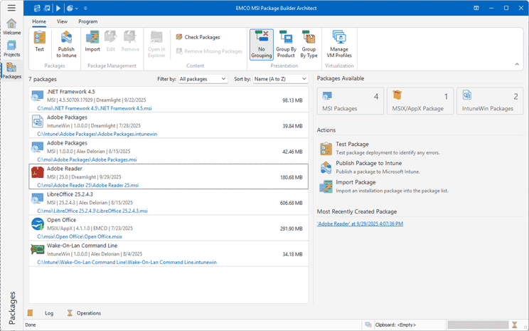 Packages Management