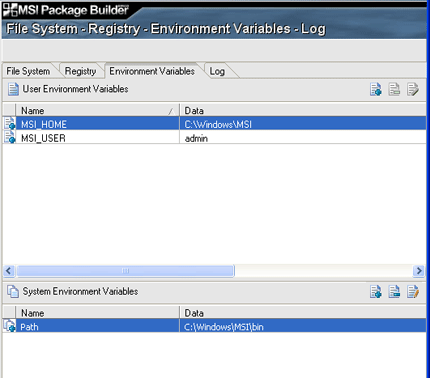 Environment variables support in GUI