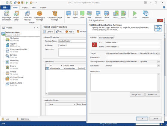 MSIX/AppX entry points configuration