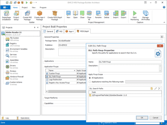 DLL Path fixups for MSIX/AppX packages