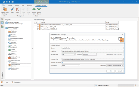 Nested AppX/MSIX and Sparse packages deployment