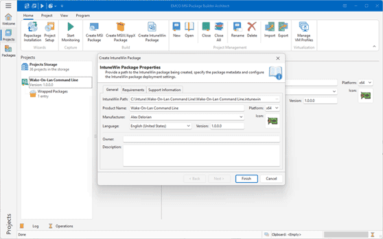 IntuneWin package creation