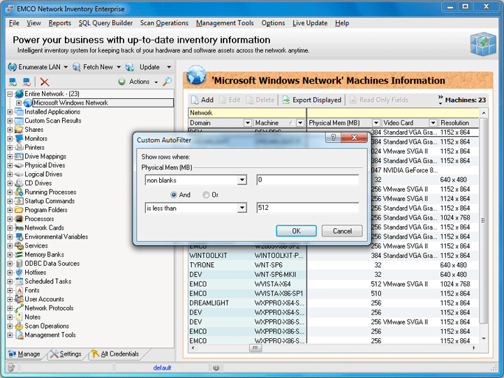 Custom AutoFilter dialog Custom AutoFilter dialog