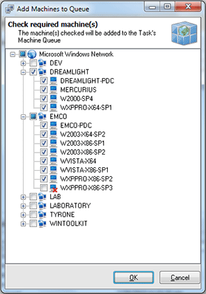 Selecting Machines to scan for registry items Selecting Machines to scan for registry items