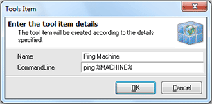 Specifying the tool information Specifying the tool information