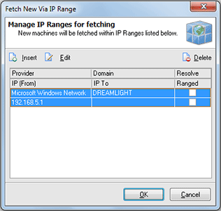 Specifying the IP Ranges to be used in Machines search