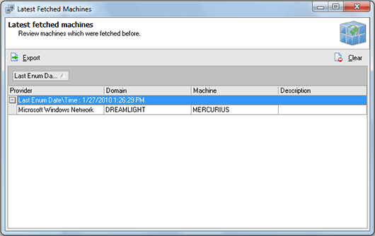Latest fetched Machines Latest fetched Machines