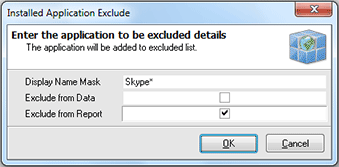 Adding the criteria to the applications exclude list