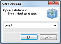 The Open Database dialog The Open Database dialog