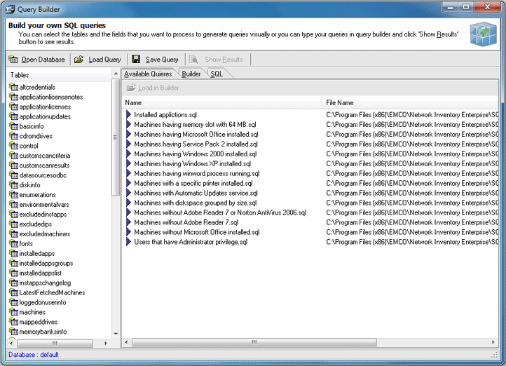 Built-in queries Built-in queries