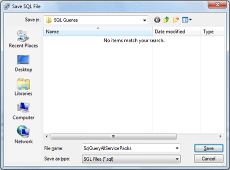 Saving a query Saving a query